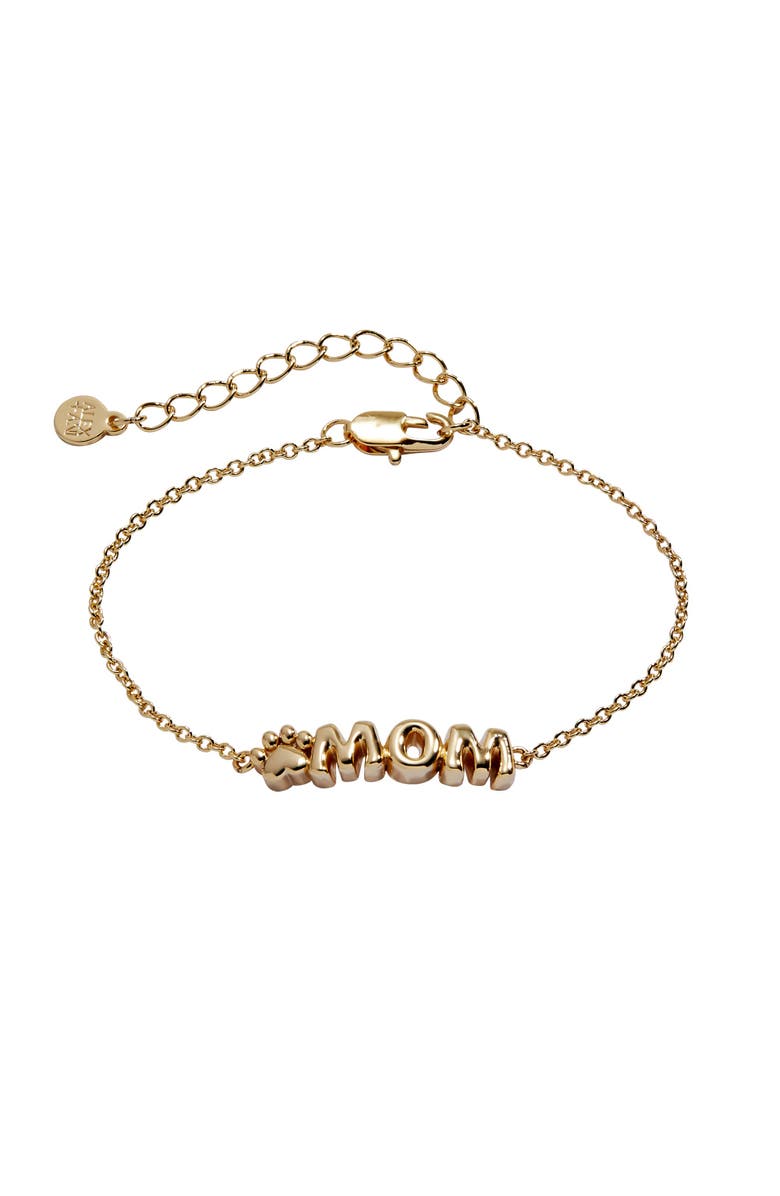 Alex and Ani Pet Mom Inline Bracelet, Main, color, Gold