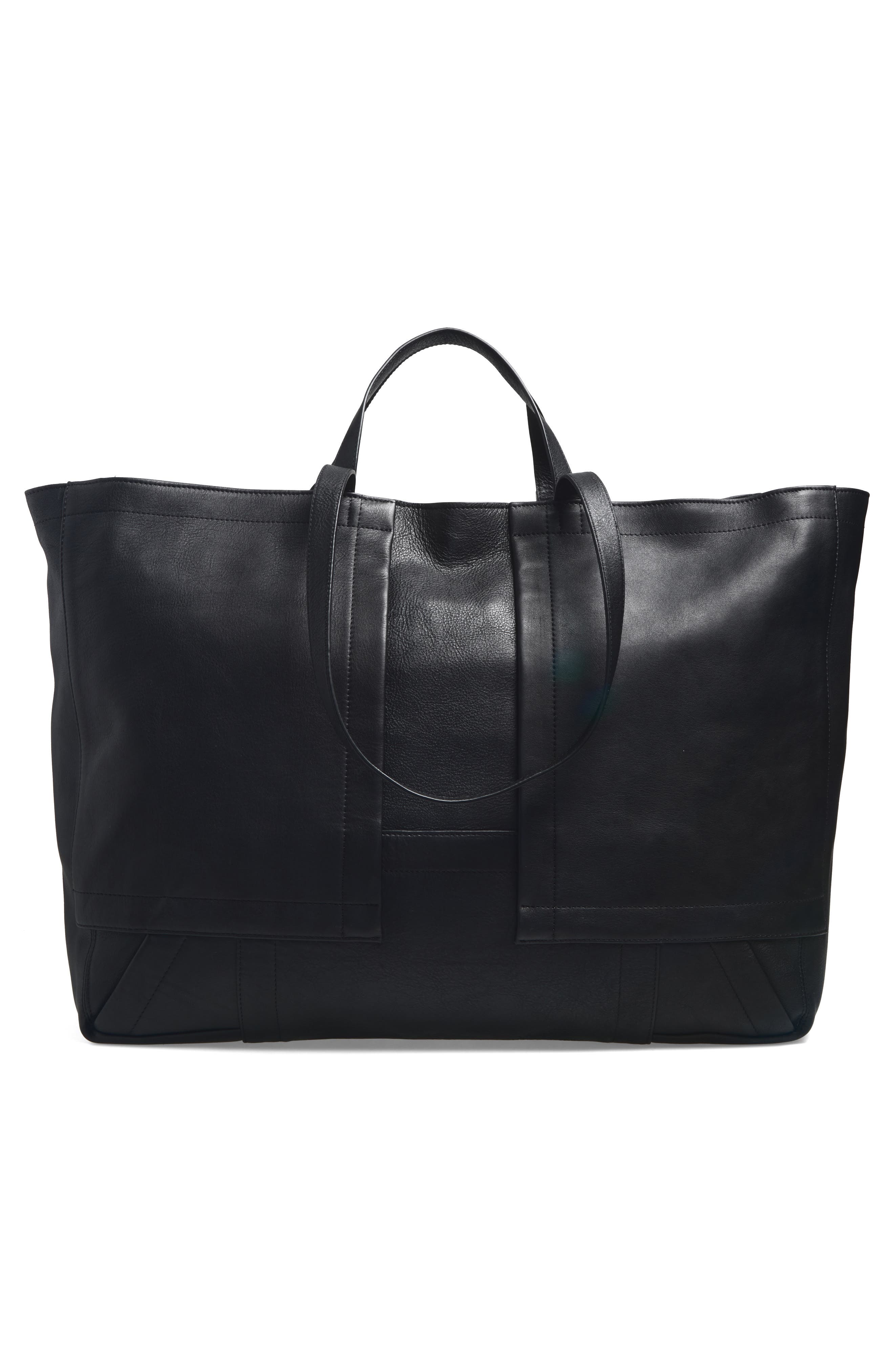 Alexander Wang Extra Large Pack Leather Tote, Alternate, color, Black