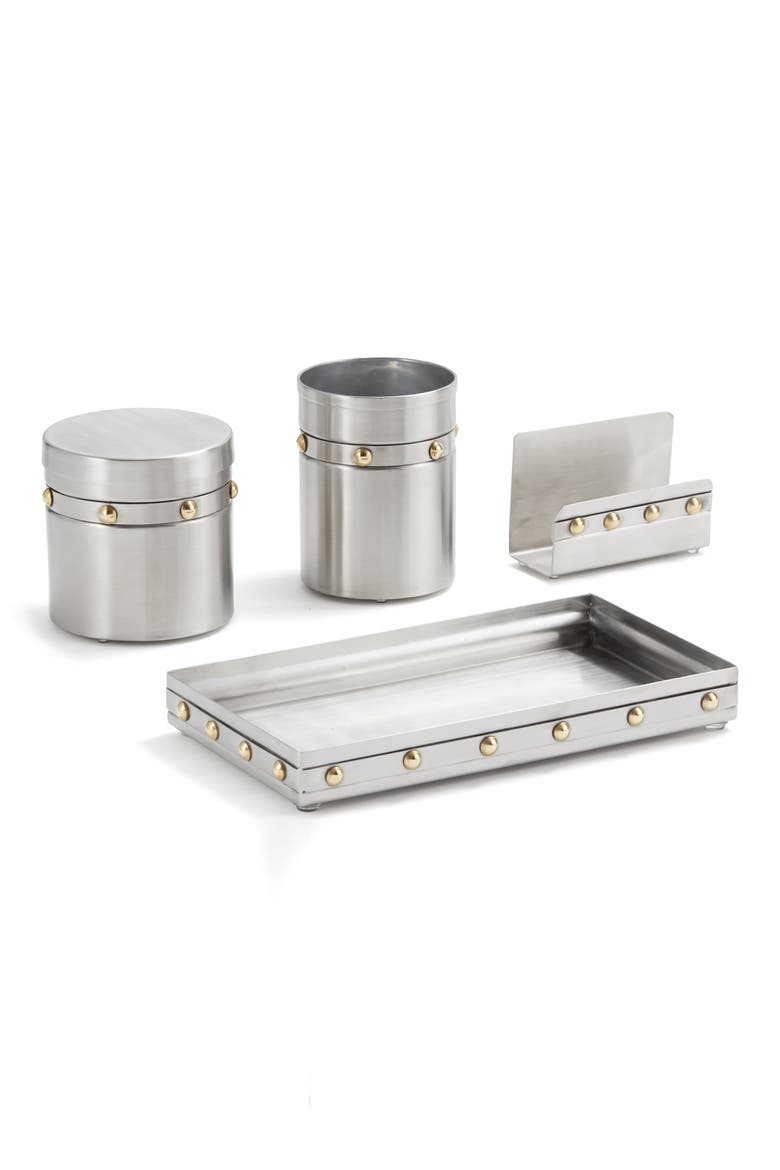 Rivet 4-Piece Desk Accessory Set, Main, color, SILVER
