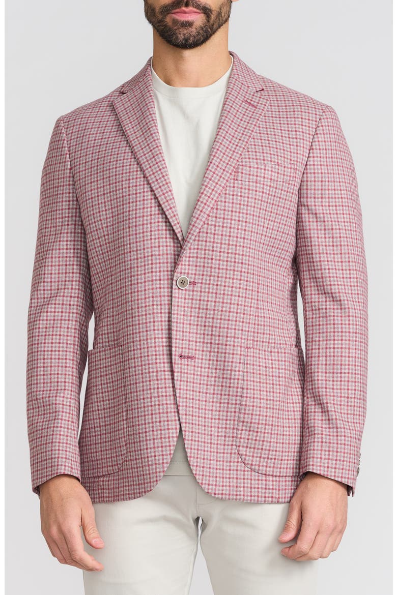 Check Sport Coat, Main, color, BRICK