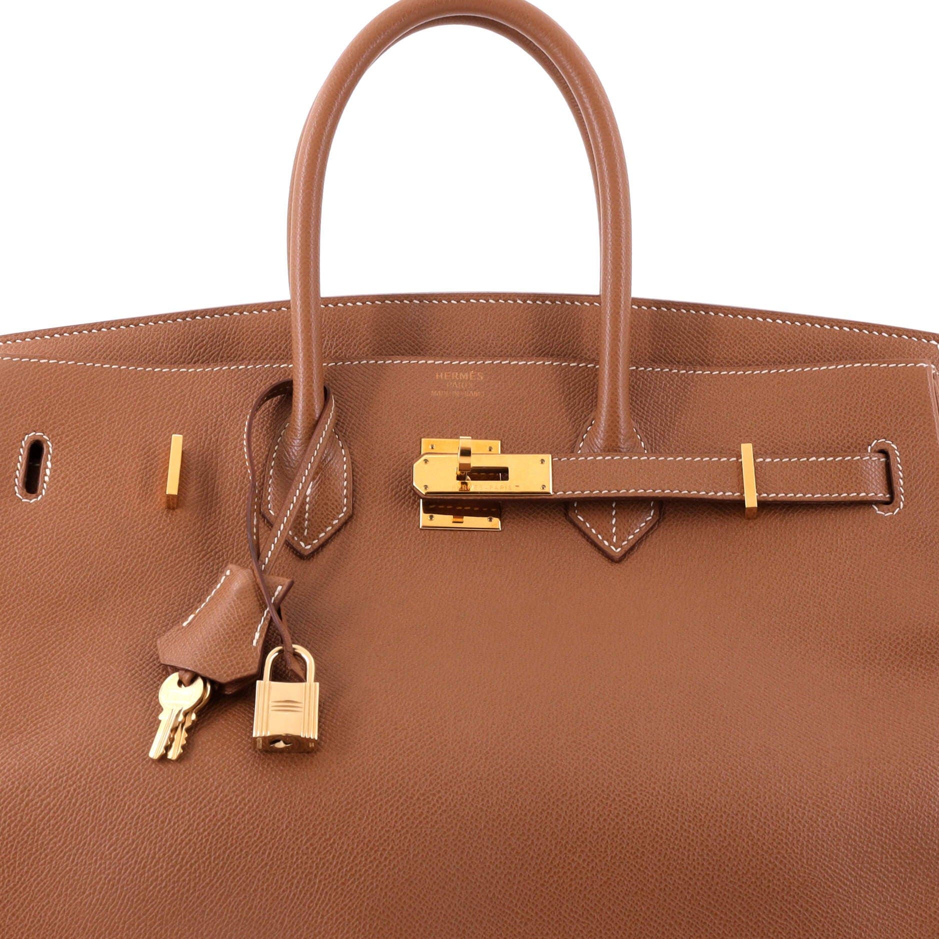 Birkin Handbag Brown Courchevel with Gold Hardware 35, Alternate, color, Metallic Gold