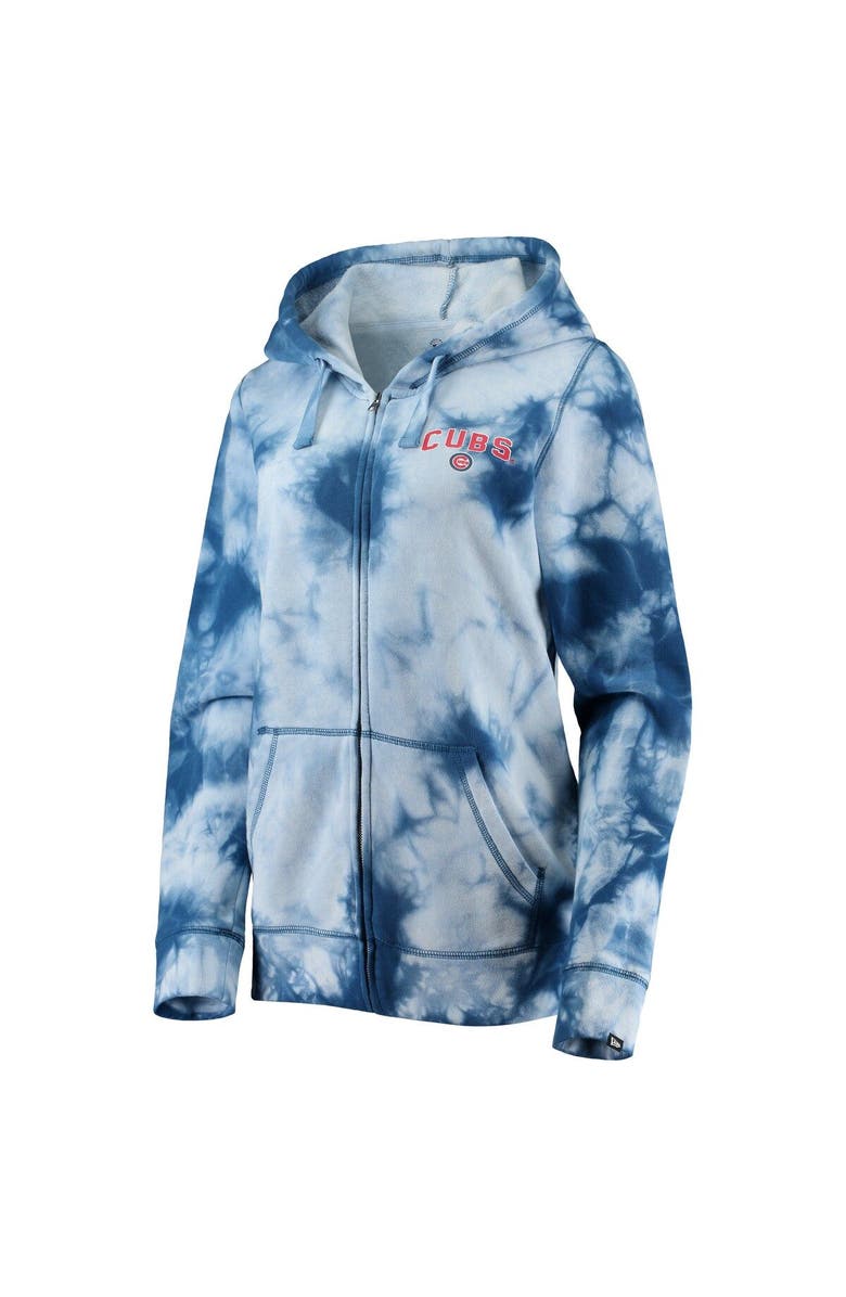New Era Women's New Era Royal Chicago Cubs Tie-Dye Full-Zip Hoodie, Alternate, color, Royal