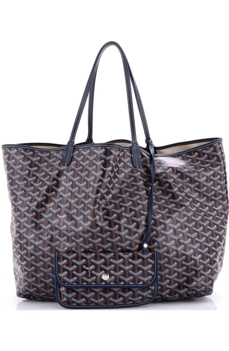 Pre-Owned Goyard Saint Louis Tote Coated Canvas GM, Alternate, color, Blue
