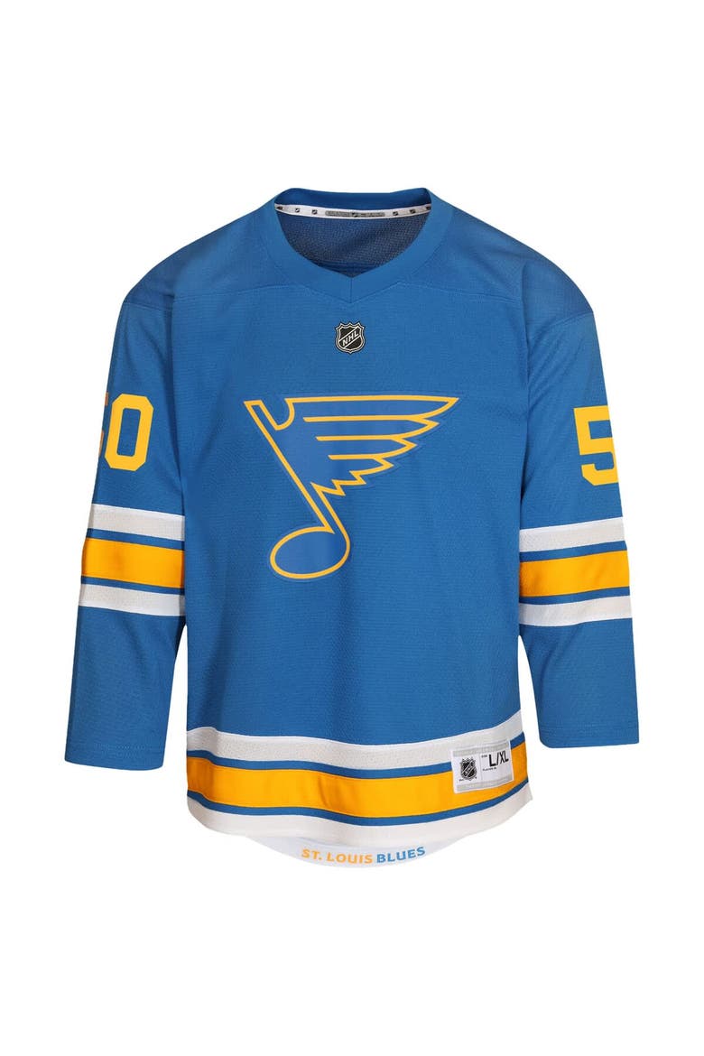 Youth Jordan Binnington Blue St. Louis Blues Home Replica Player Jersey, Alternate, color, Blue