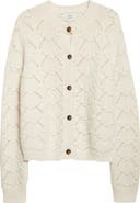 LOULOU DE SAISON Back 3D Shell Knit Cashmere Cardigan