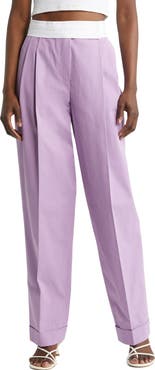 NACKIYÈ Gentlewoman Pleated High Waist Cotton Gabardine Trousers