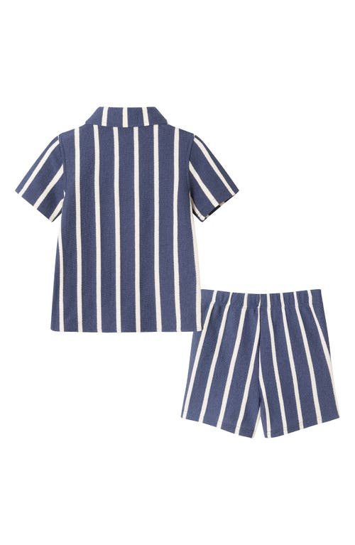 Andy & Evan Kids' Camp Shirt & Shorts Set In Navy