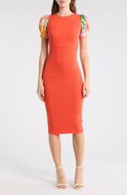 Desigual Puff Sleeve Rib Dress