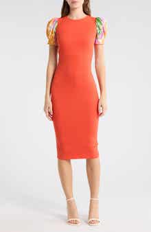 Desigual Puff Sleeve Rib Dress