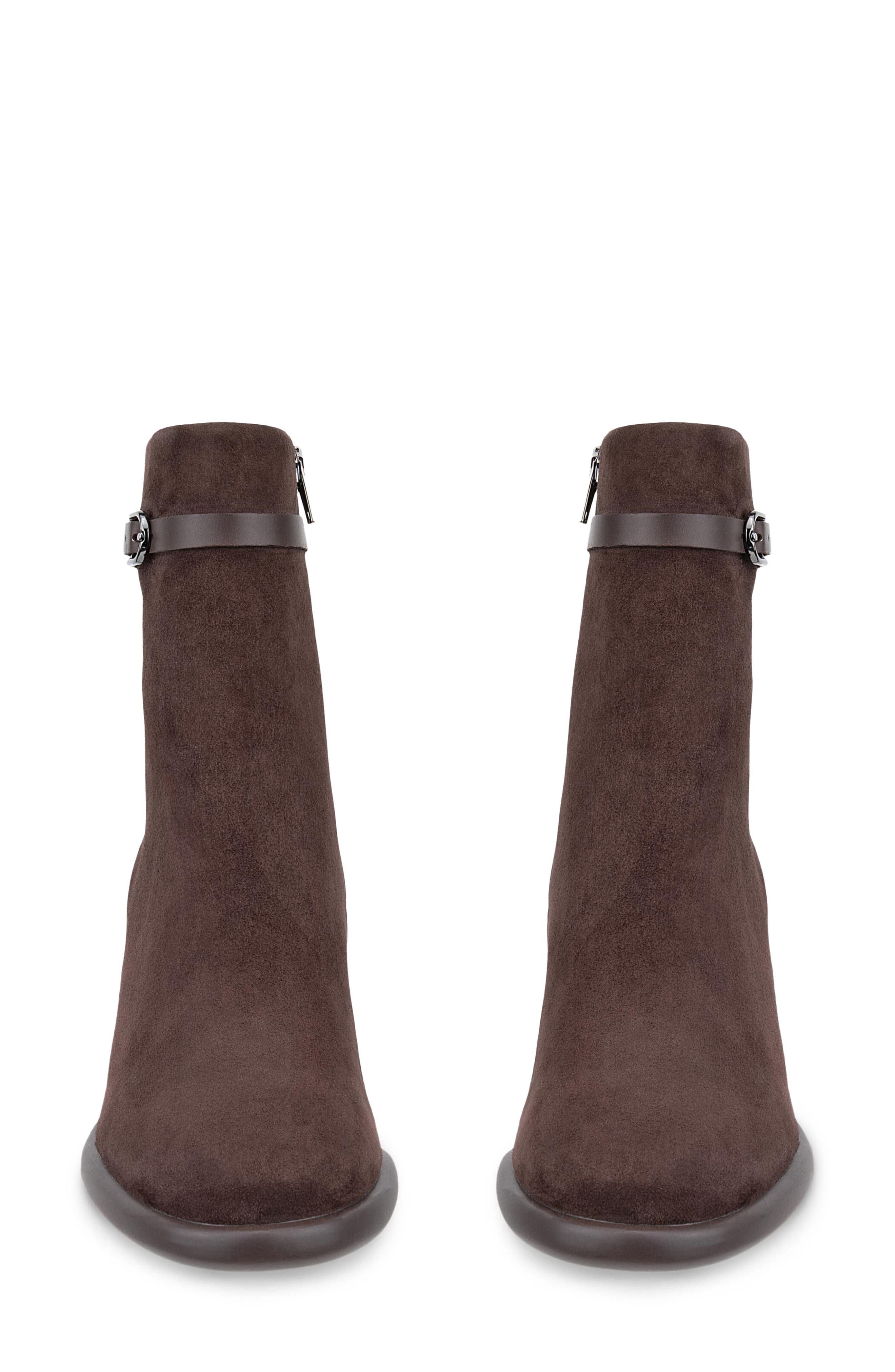 Sculpted LX 55 Leather Bootie, Alternate, color, 05178 MOCHA