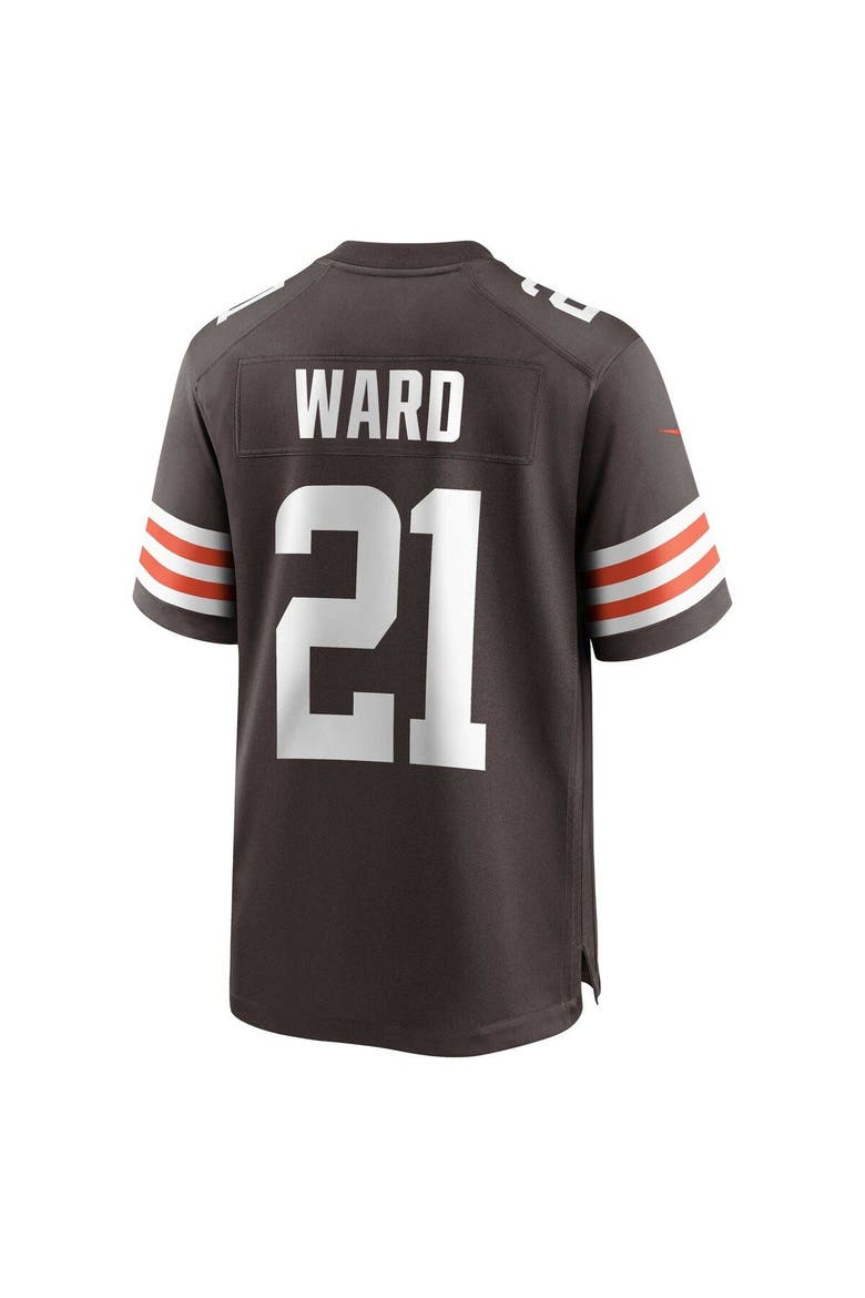 Men's Nike Denzel Ward Brown Cleveland Browns Game Jersey, Alternate, color, Brown