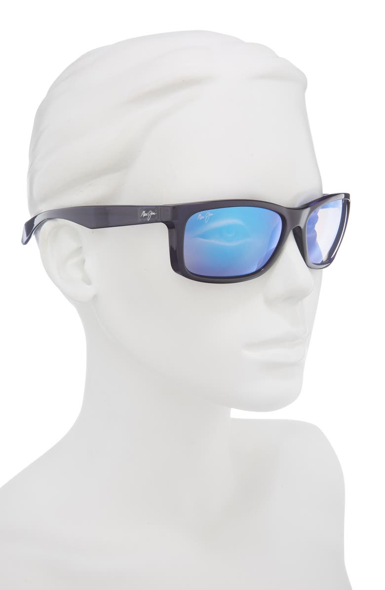 Maui Jim 59mm Blue Hawaii Polarized Square Sunglasses, Alternate, color, Blue