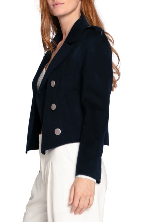 Belle & Bloom Love Me Now Wool Blend Crop Coat In Blue