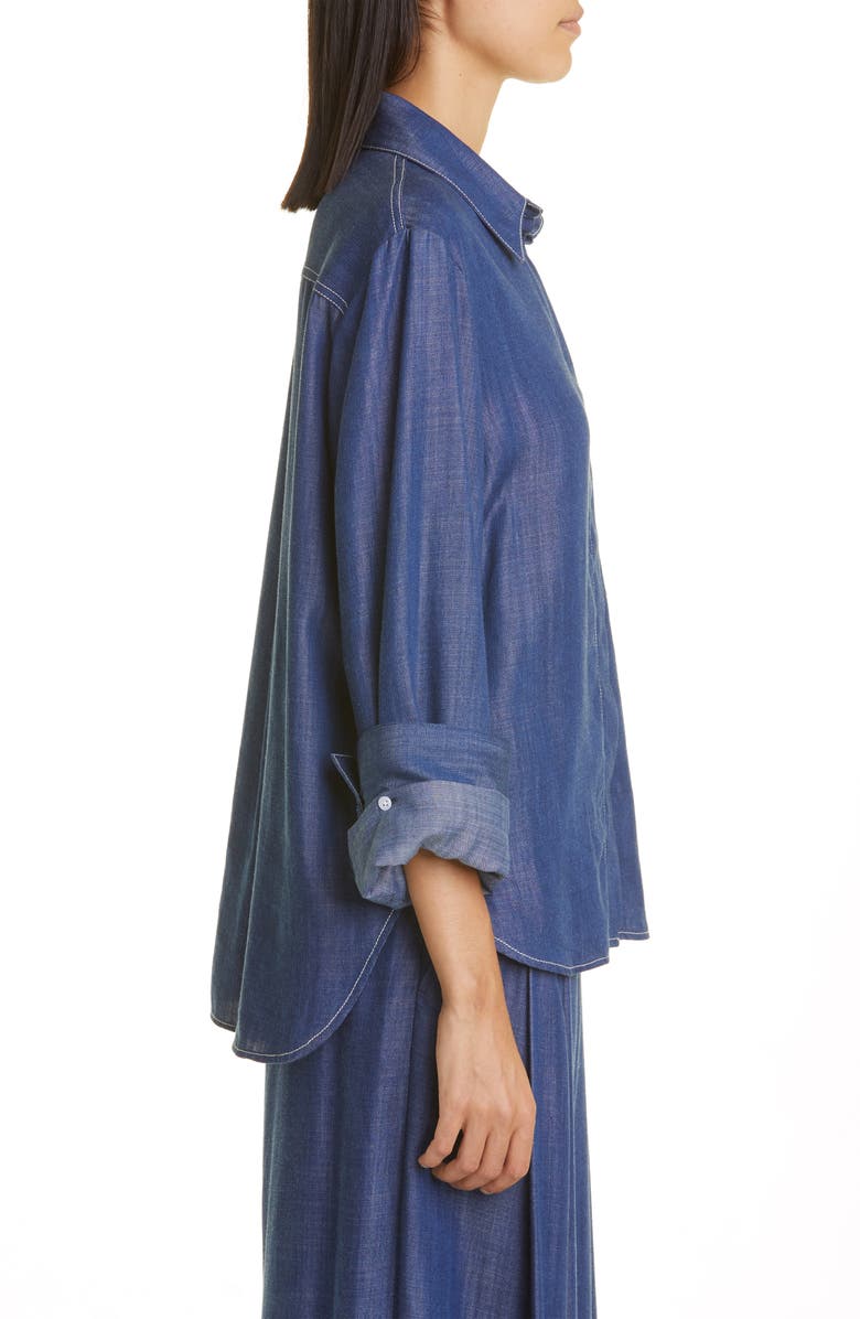 TWP Boyfriend Denim Shirt, Alternate, color, 