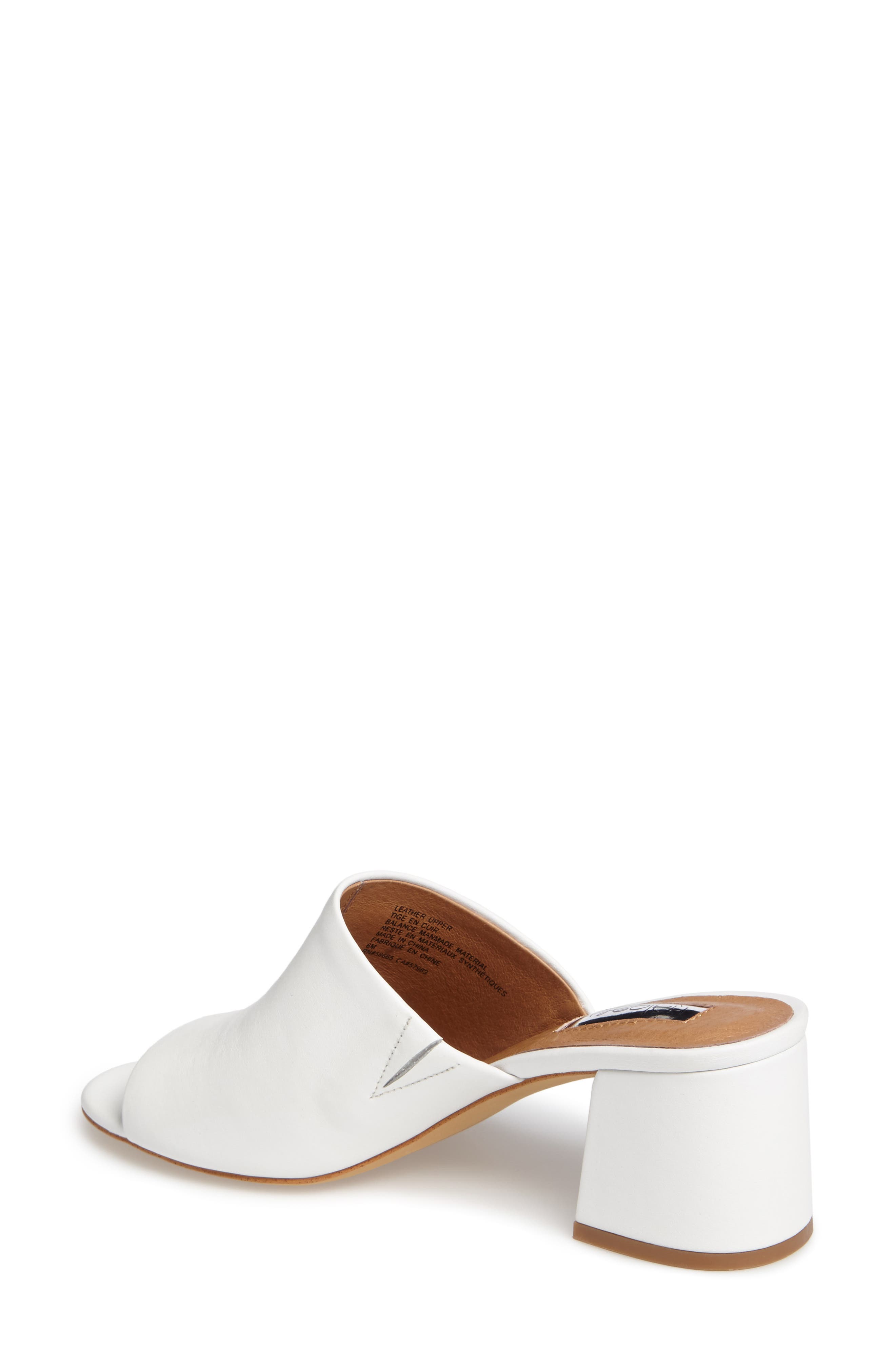 Freda Slide Sandal, Alternate, color, WHITE LEATHER