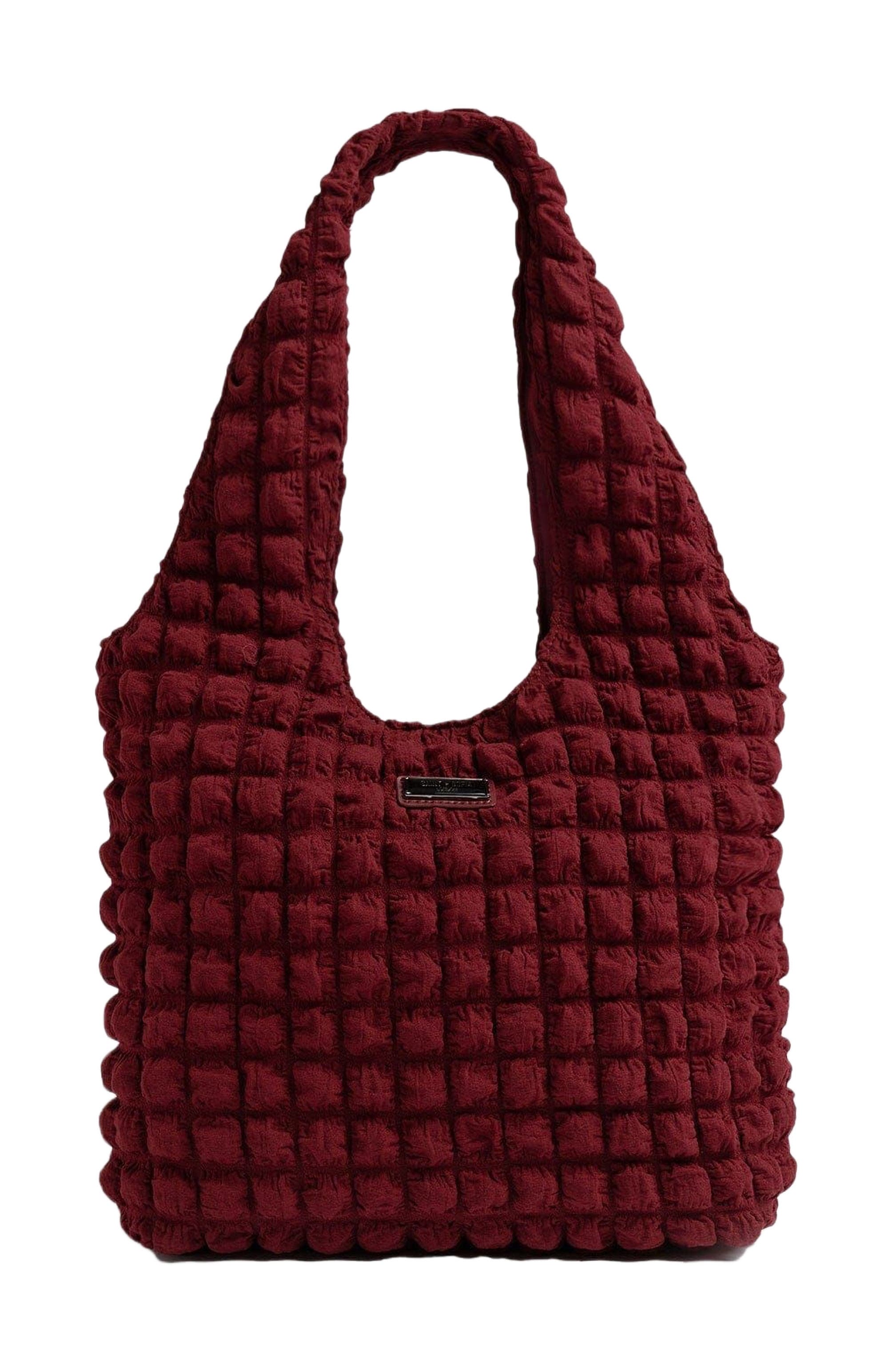Saint + Sofia Soho Shoulder Tote Bag, Main, color, Burgundy