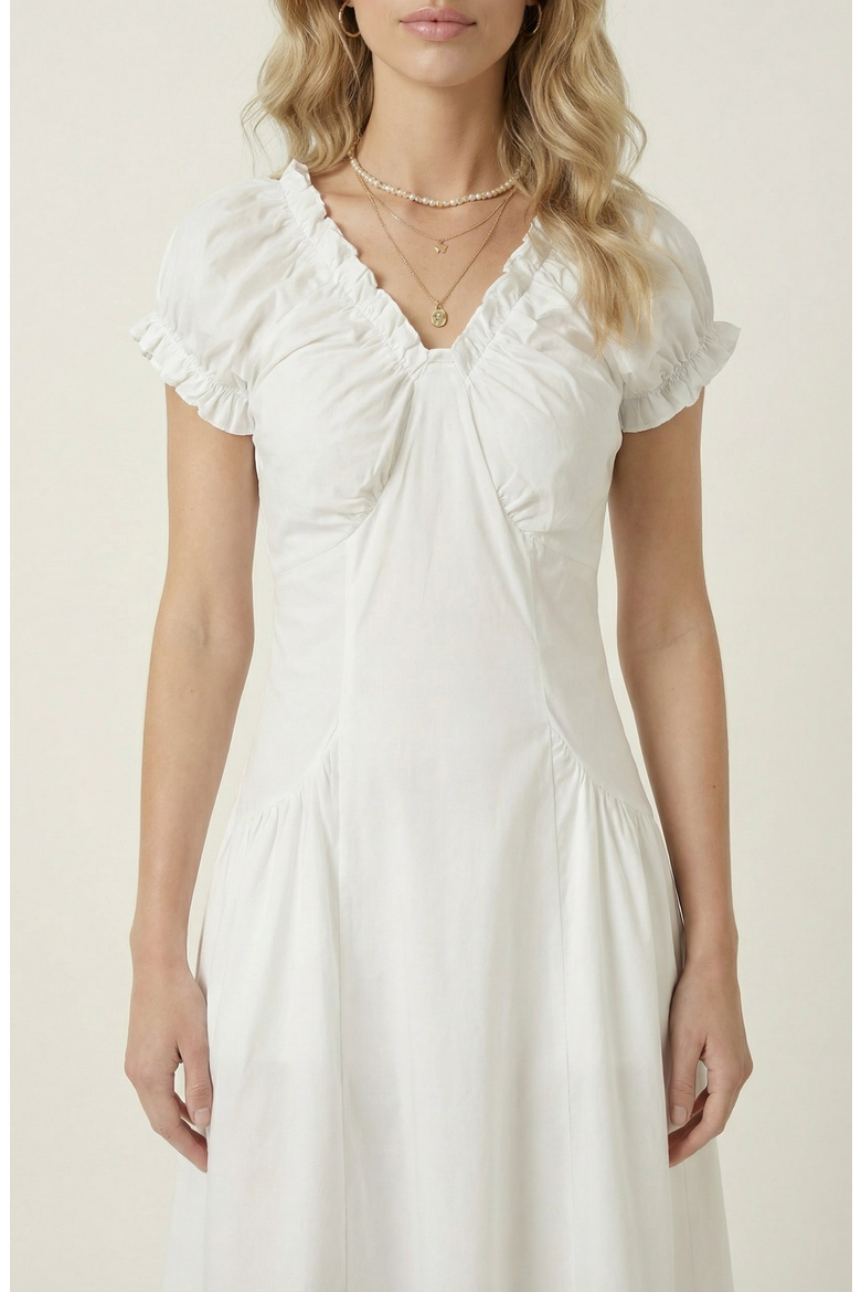 Short Sleeve Mini Dress, Alternate, color, White