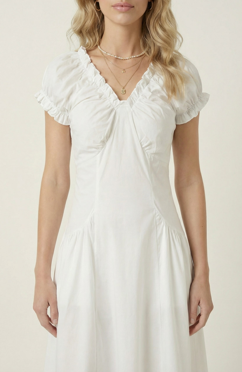 Modenaire Short Sleeve Mini Dress, Alternate, color, White