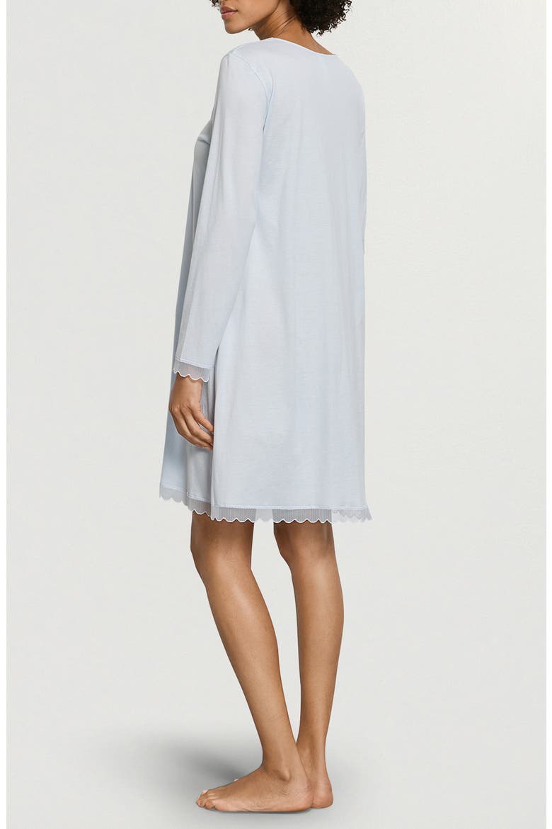 Inaya Scallop Trim Nightgown, Alternate, color, WATERY BLUE