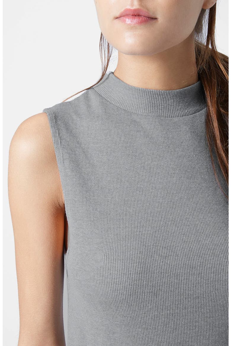 Sleeveless Funnel Top, Alternate, color, GREY