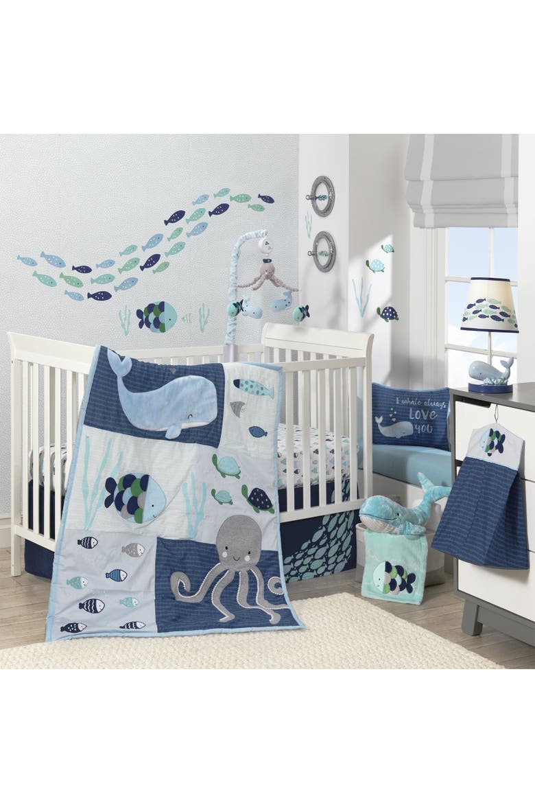 Oceania Ocean/Sea/Nautical Nursery Lamp with Shade & Bulb, Alternate, color, Blue