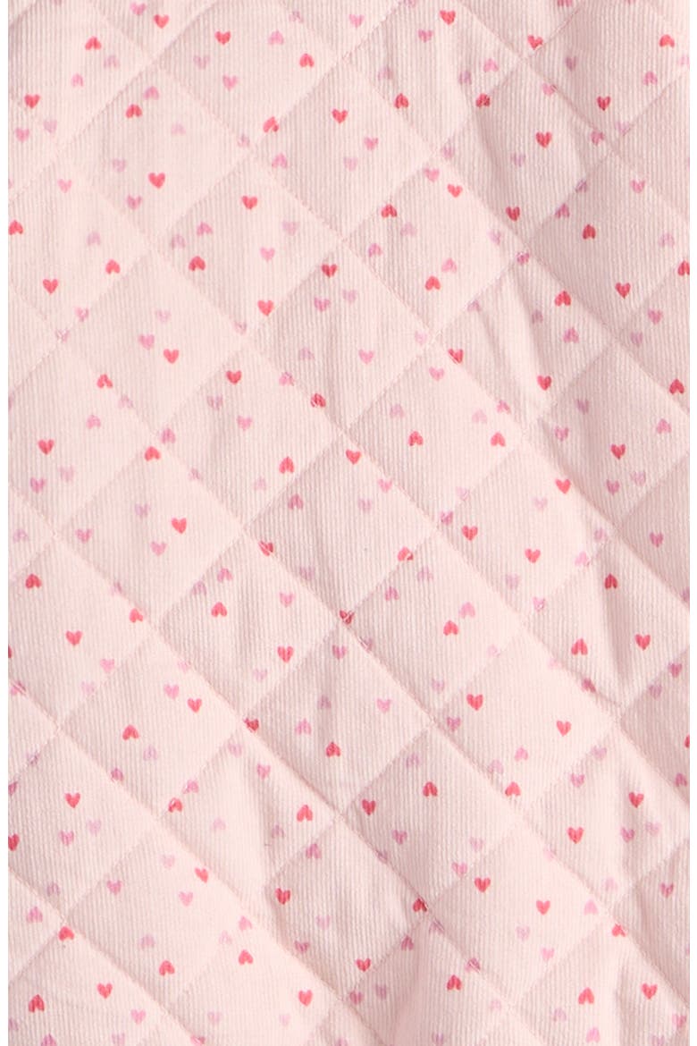 Hooded Quilted Fleece Lined Bunting, Alternate, color, PINK DOGWOOD FLUTTER HEARTS