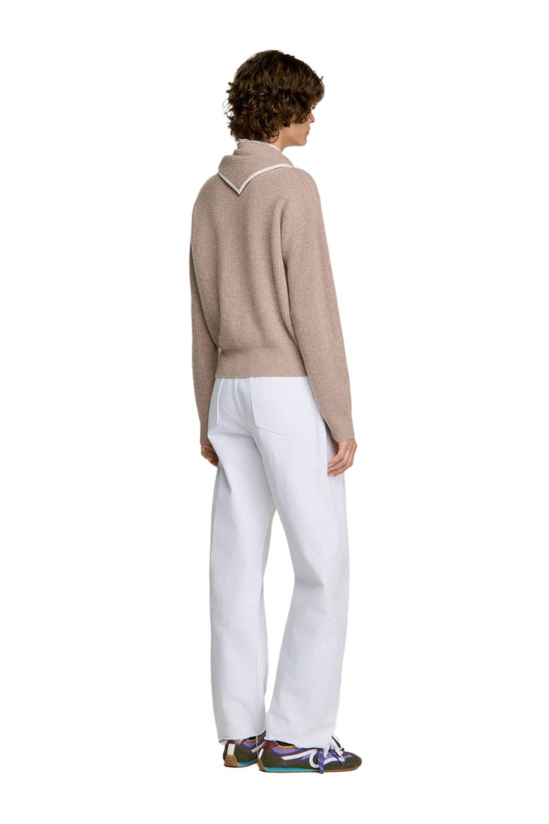 2-in-1 wool and cashmere sweater, Alternate, color, Caramel