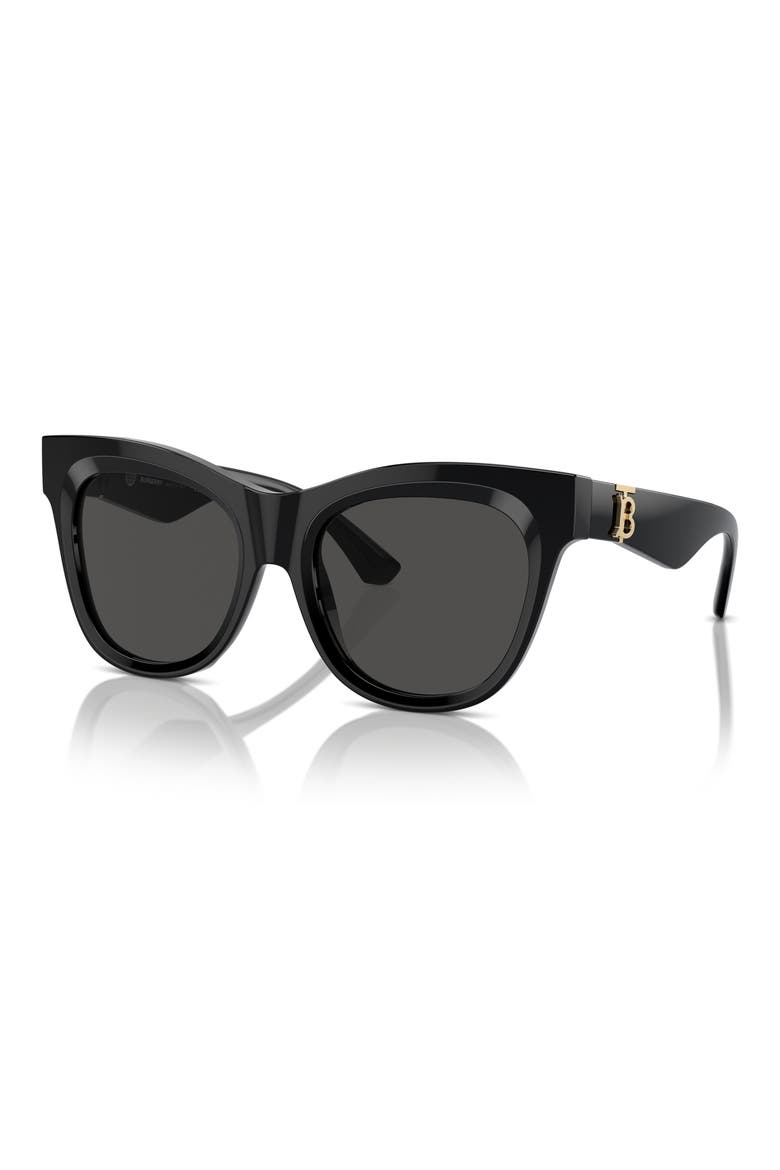 54mm Square Sunglasses, Alternate, color, BLACK