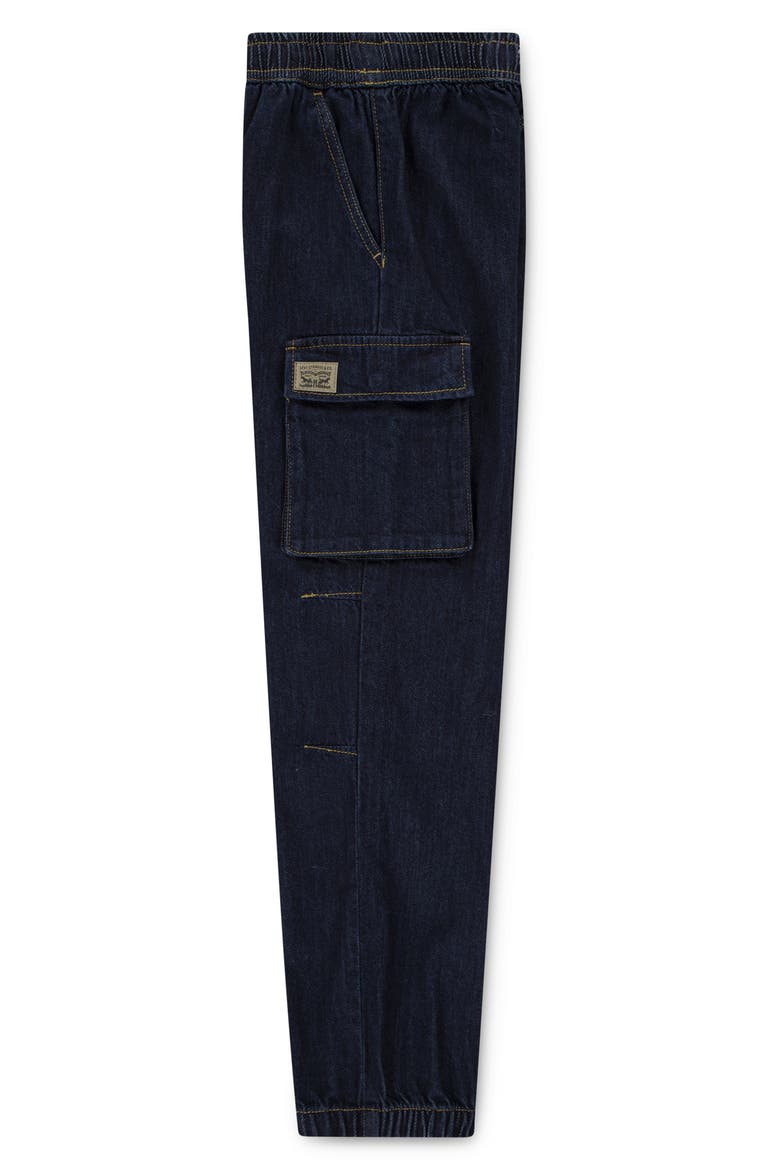 Kids' Denim Cargo Parachute Pants, Alternate, color, TWIN PEAKS