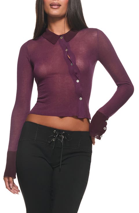 DAVINA TOP - BURGUNDY