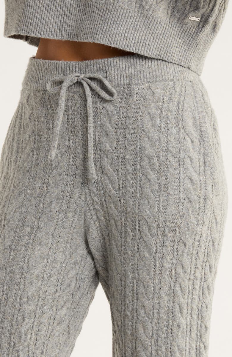 MPG Cable Knit Joggers, Alternate, color, Heather Steel Grey