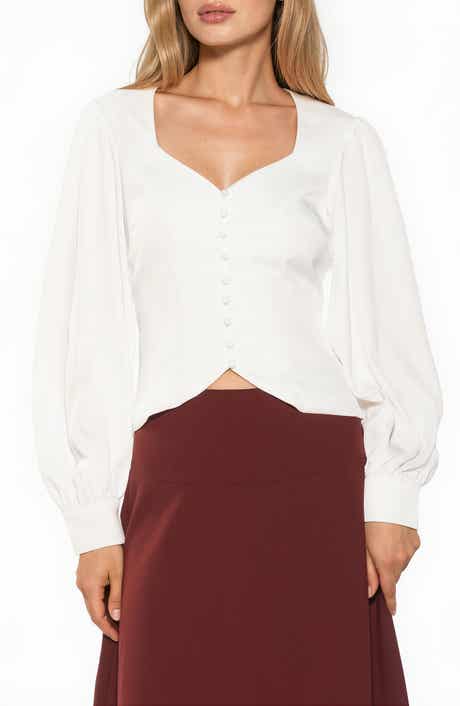 Romy Sweetheart Neck Button-Up Shirt