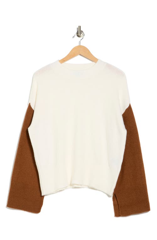 Sanctuary Throw Me On Colorblock Sweater In Brown