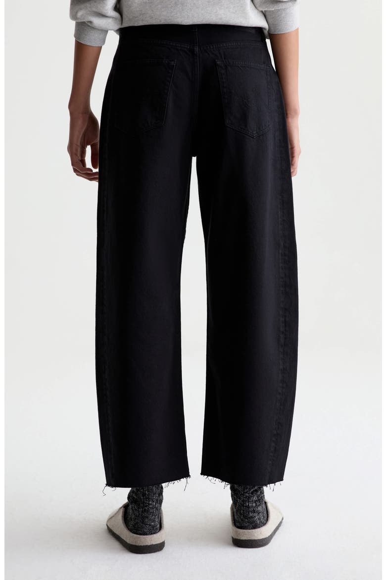 Hattie High Waist Crop Wide Leg Jeans, Alternate, color, SUPER BLACK