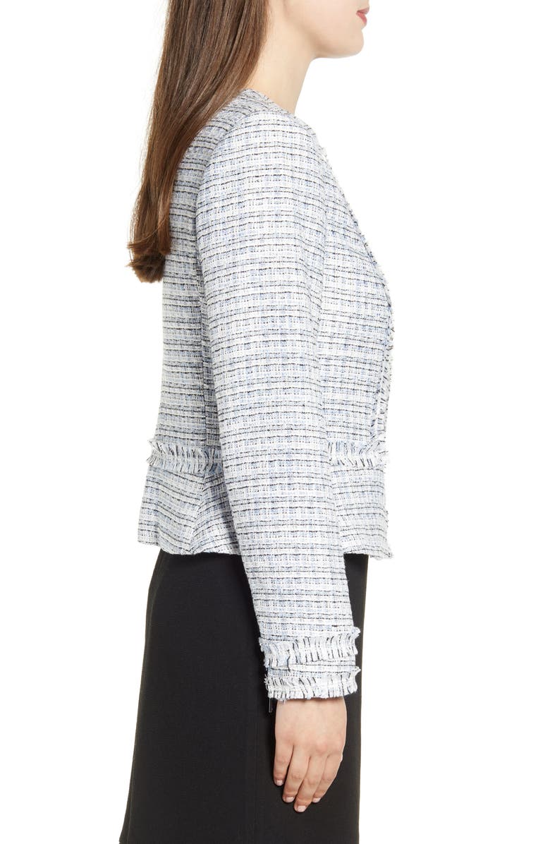KARL LAGERFELD PARIS Tweed Jacket, Alternate, color, 