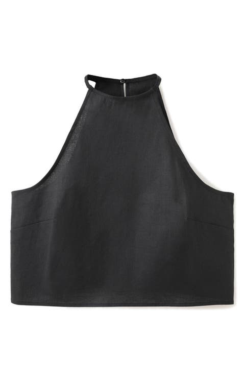 Sleeveless Linen Blend Top