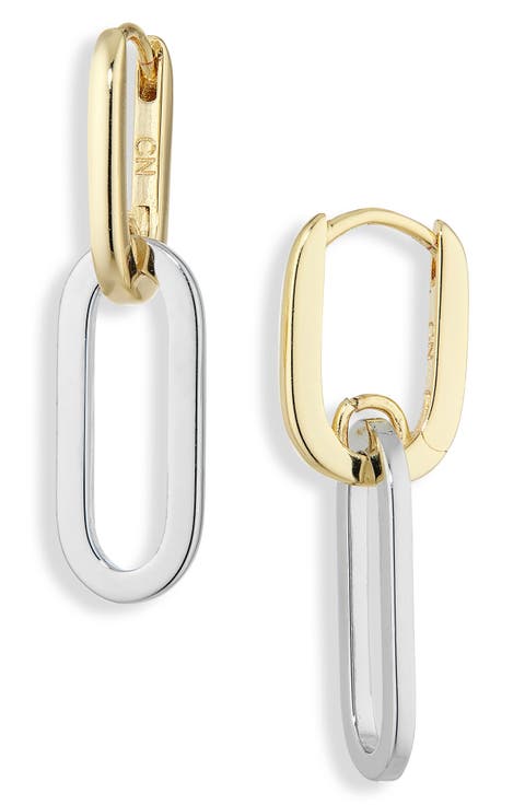 Paper Clip Chain Drop Earrings