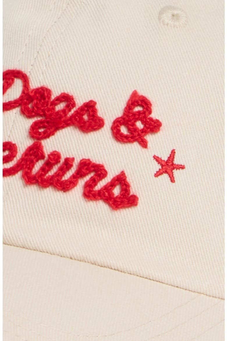 Embroidered Cotton Twill Baseball Cap, Alternate, color, HOT DOGS