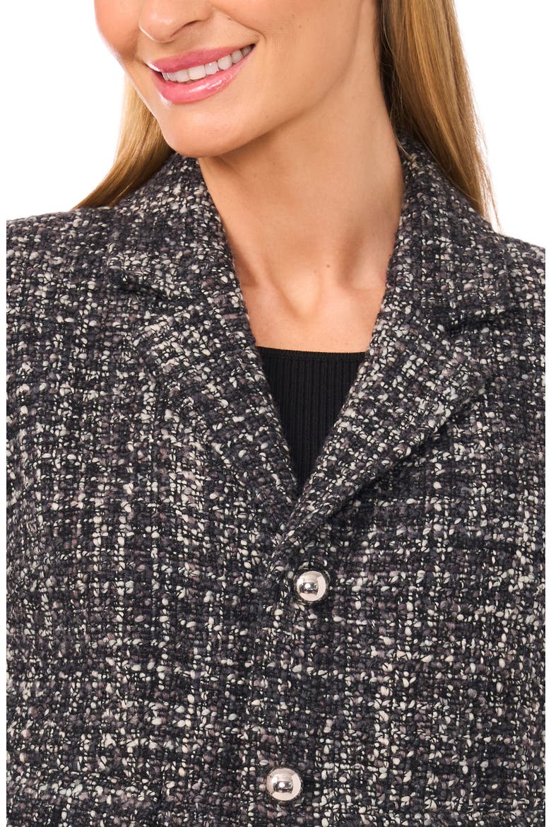 Tweed Crop Blazer, Alternate, color, CHARCOAL