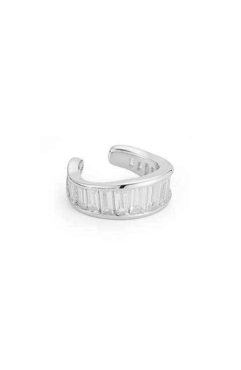Cubic Zirconia Wavy Ear Cuff