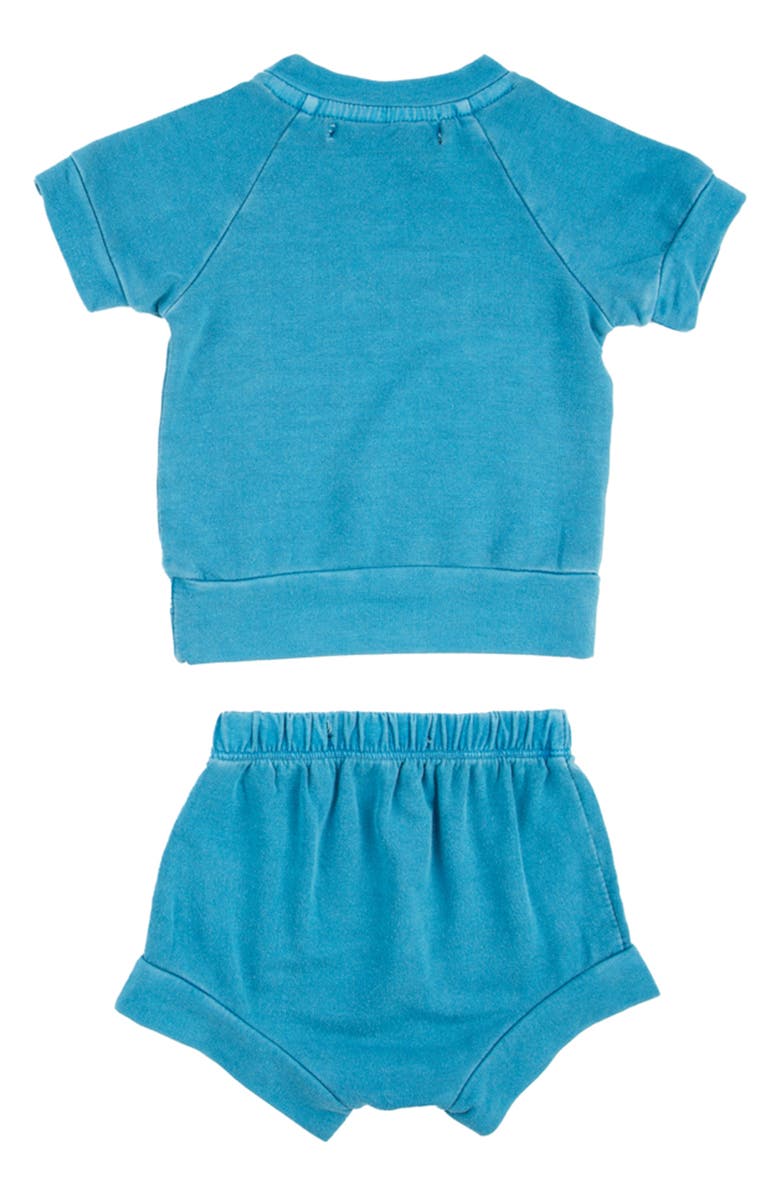 Miki Miette Carlo Jersey Short Sleeve Pullover & Shorts Set, Alternate, color, Horizon