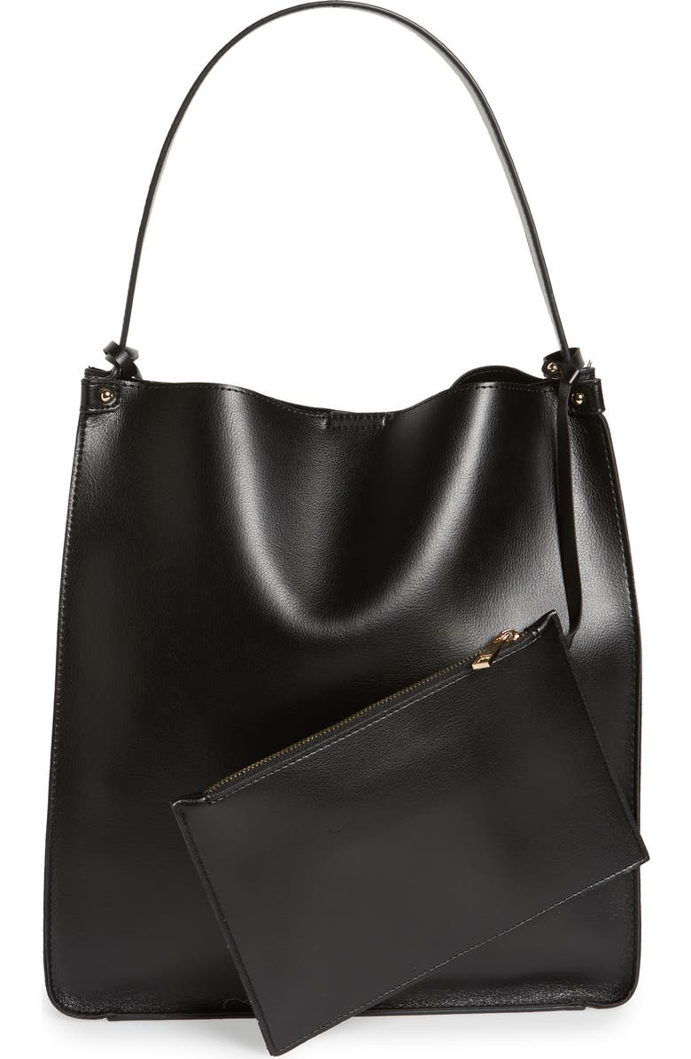 Sole Society Karlie Faux Leather Bucket Bag, Alternate, color,