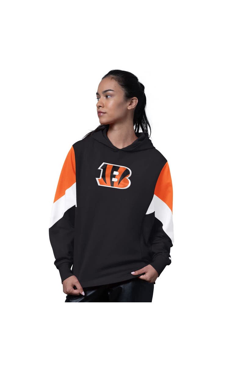 STARTER Women's Starter Black Cincinnati Bengals Scrimmage Hoodie, Main, color, Black