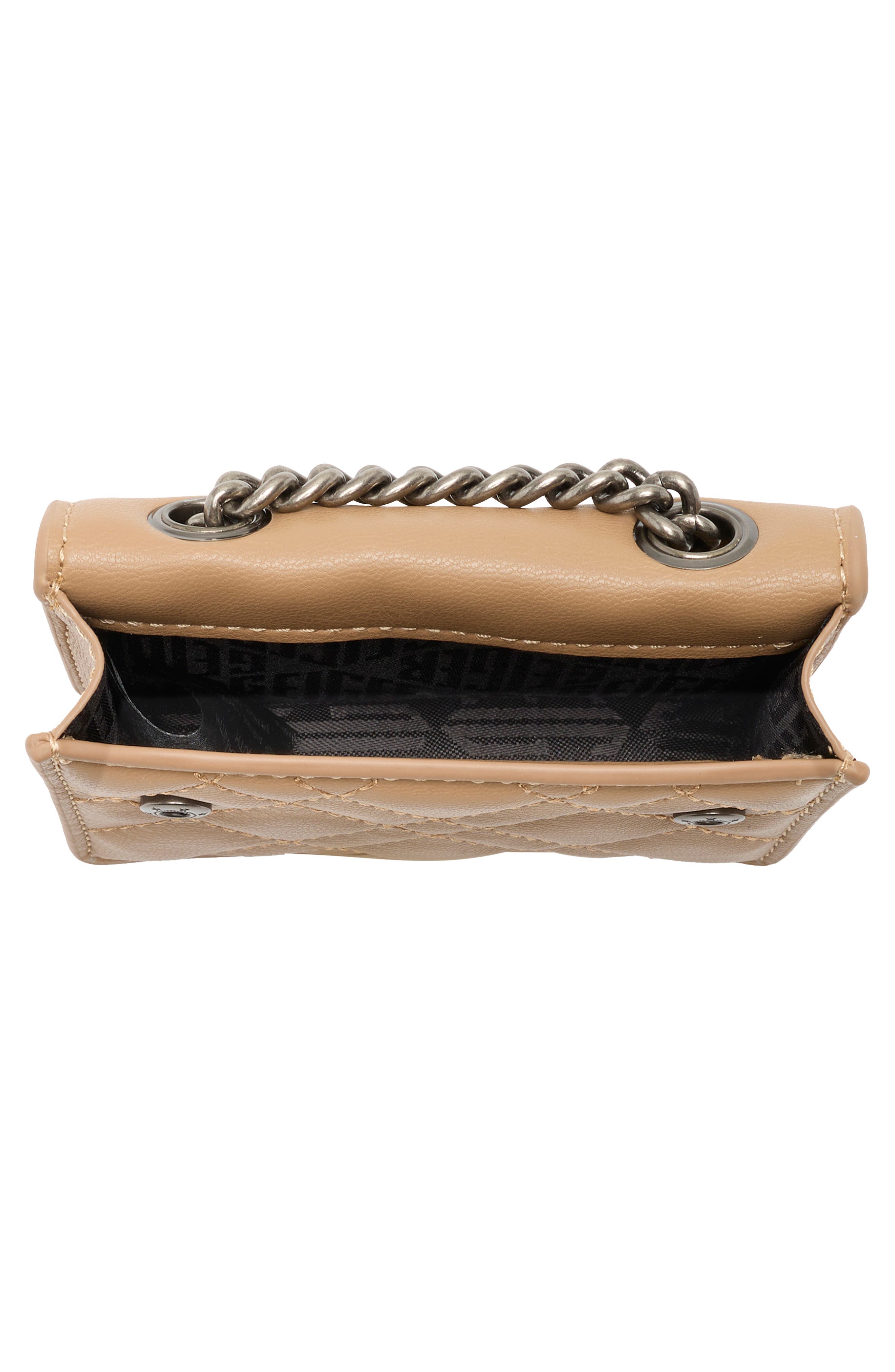 Kurt Geiger London Micro Brixton Quilted Shoulder Bag, Alternate, color, Camel