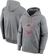 Nike Men's Nike Heather Gray Ohio State Buckeyes Icon Football Performance Pullover Hoodie