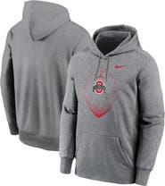 Nike Men's Nike Heather Gray Ohio State Buckeyes Icon Football Performance Pullover Hoodie