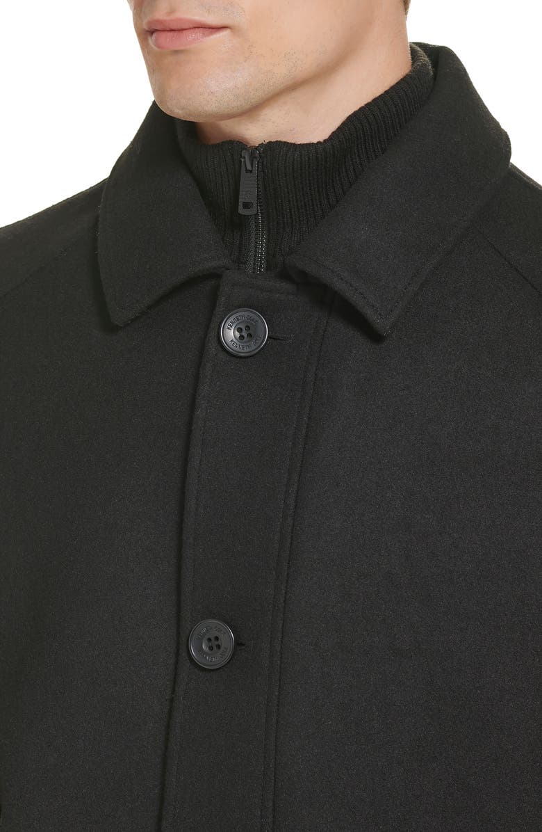 Kenneth Cole New York Single Button Wool Blend Knit Blazer, Alternate, color, Black