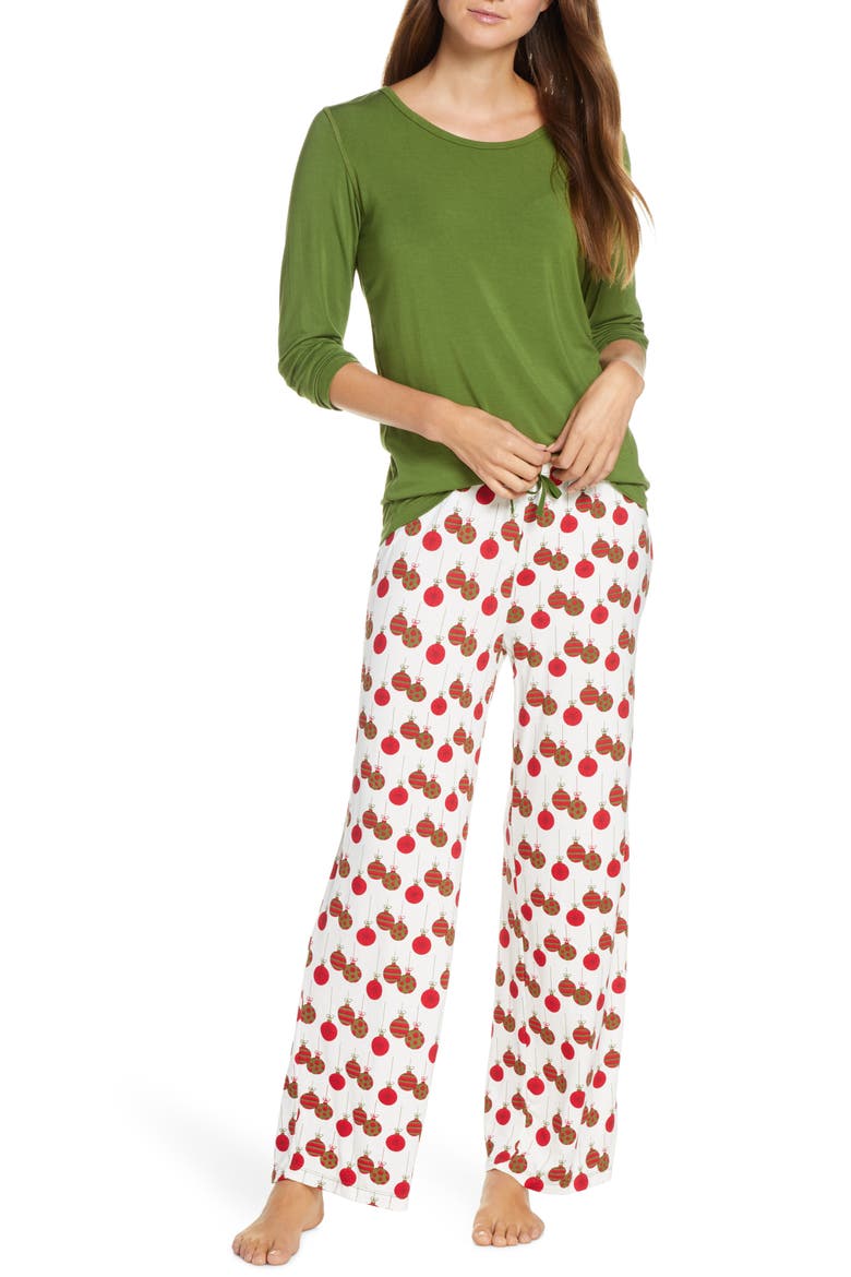 Loosey Goosey Pajamas, Main, color, NATURAL ORNAMENTS