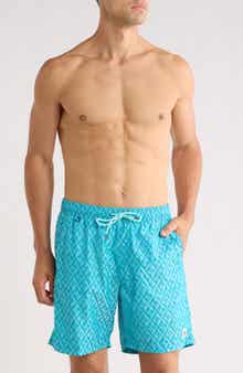 Scotch & Soda Diamond Ampersand Jacquard Swim Trunks