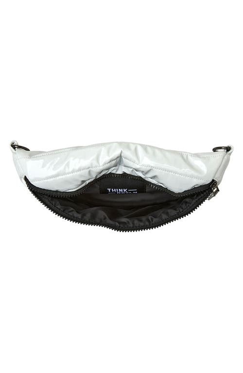 Think Royln Little Runaway Shoulder Bag In White Patent